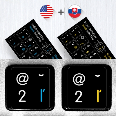 Slovak & English non transparent keyboard stickers