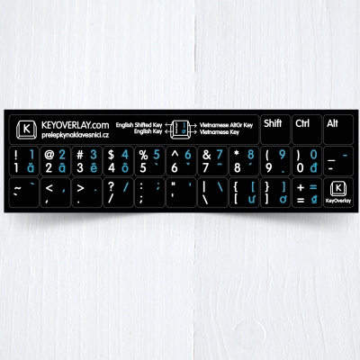 b vietnam en short keyboad stickers