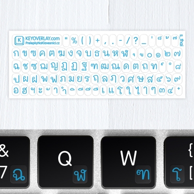 t thai keyboard stickers blue