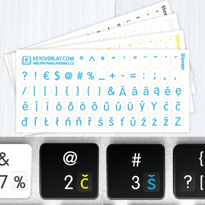 Hungarian Alphabet and Punctuation Symbols – Small Transparent Keyboard Stickers