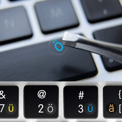Německé mini přelepky na transparentní folii