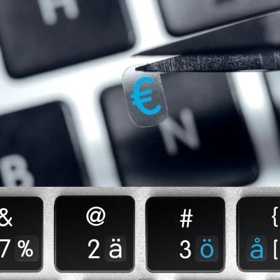 Germánské jazyky – mini samplepky s diakritikou na transparentní folii