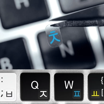 Korejské transparentní mini přelepky na klávesnici (Hangul)