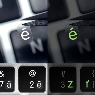 Luminiscenční přelepky na klávesnici – západoslovanské jazyky